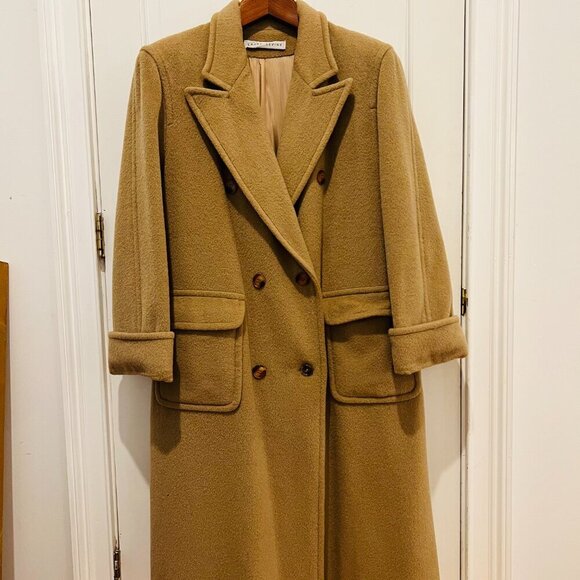 Larry Levine Women's Double Breasted Peacoat Wool Over Coat Size 14 - Picture 12 of 16